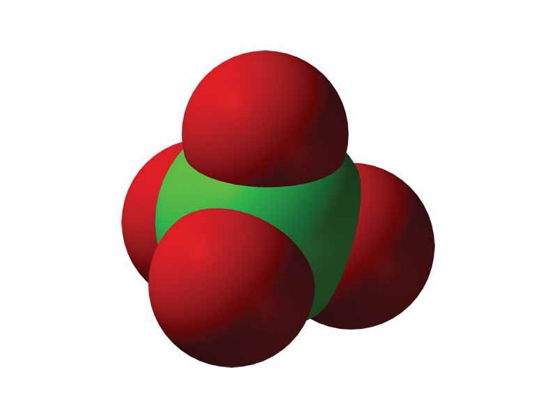 Oxidizing agent - The structure and dimensions of the perchlorate ion