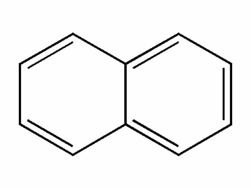 skeletal chemical structure of naphthalene