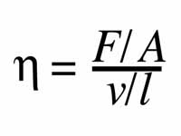 Viscosity formula