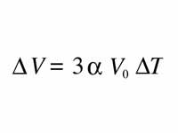 Volume thermal expansion formula