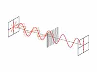 A wire-grid polarizer converts an unp...