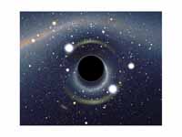 Gravitational lensing distorts the im...