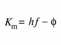 Photoelectric effect formula for maxi...